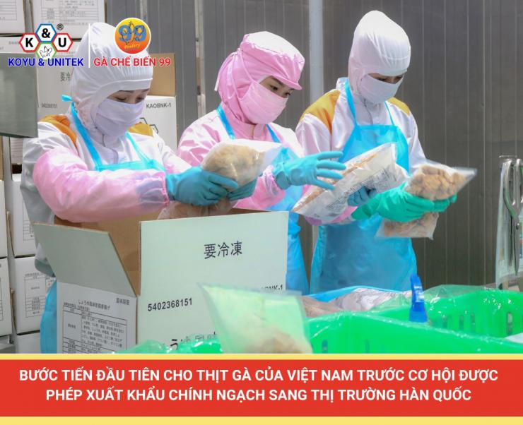 Thịt gà của Việt Nam có cơ hội được xuất khẩu chính ngạch sang Hàn Quốc